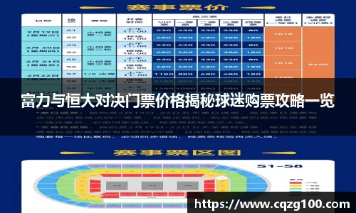 富力与恒大对决门票价格揭秘球迷购票攻略一览